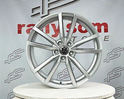 jogo de Roda Vw Golf Petroria Prata 5x112 - 19x8 Offset 45  (Nv)