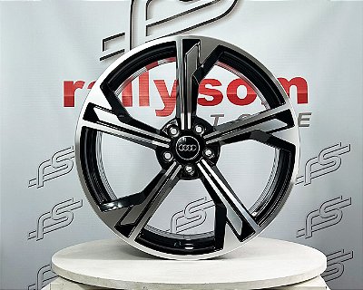 Jogo de Roda Audi RS5 Preto Brilhante Diamantado 5x112 - 20x9 Offset 35 (Nv)