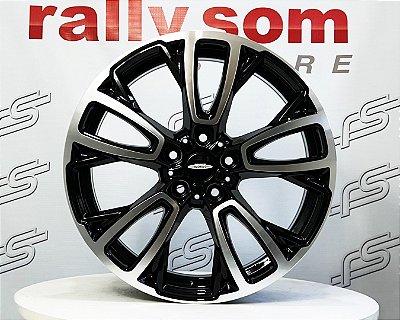 Jogo de Roda Mini Cooper Preto Borda Diamantada 5x112 - 19X7,5 Offset 45