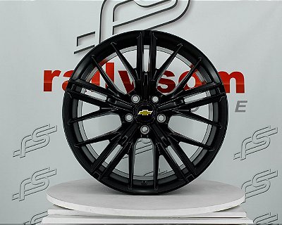 Jogo de Roda Camaro ZL1 Preto 5x120 - 20x10 e 20x11 Offset 23 e 43