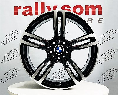 Jogo de Roda BMW Preto Diamantada 5x120 - 19x8,5 e 19x9,5 Offset 30