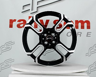 Jogo de Roda Mini Cooper Preto Borda Diamantada 4x100 - 18x7 Offset 45 (NV)