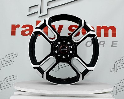 Jogo de Roda Mini Cooper Preto Borda Diamantada 5x112 - 18x7 Offset 45 (NV)