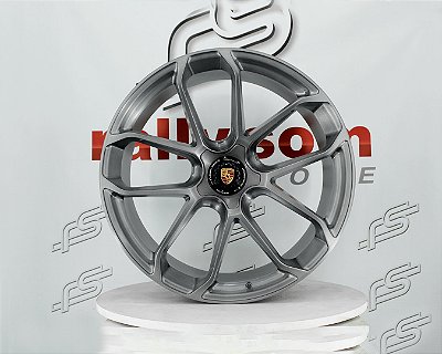 Jogo de Roda Cayenne Gts Grafite 5x130 - 23x10 e 23x11,5 Offset 43 e 47 (Nv)