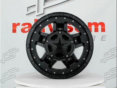 Jogo de Roda Rockstar 827 Preto 5x127 / 135 - 18x9 Offset 0 (Nv)