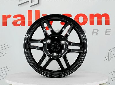 Jogo de Roda Brabus P/ Smart Preto Brilhante 3x112 - 15x4,5 e 15x6 Offset 20,5 e 15 (Nv)