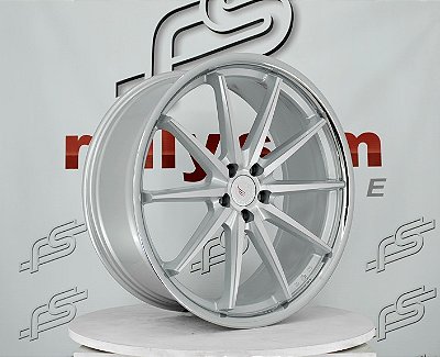 Jogo de Roda Pegasus Prata Borda INOX 5x113 - 22x9 e 22x10,5 Offset 32 e 38  (Nv)