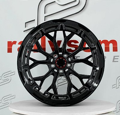 Jogo de Roda Mclaren C/ Aplique De Carbono Preto 5x112 - 20x9 e 21x11 Offset 30 e 24  (Nv)
