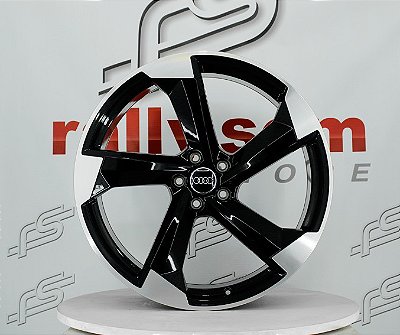 Jogo de Roda Audi Rs6 Preto Diamantado Brilhante 5x112 - 21x9 Offset 25 (Nv)