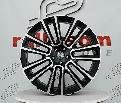 Jogo de Roda Volvo XC-90 Preto Semi-Brilho Diamantado 5x108 - 21x9 Offset 45 (Nv)