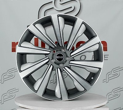 Jogo de Roda Range Rover Grafite Semi-Brilho com aplique  5x120 - 23x9,5 Offset 40 NV
