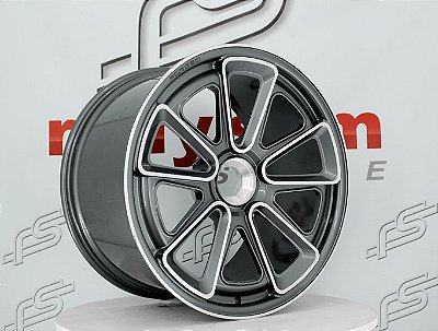Jogo de Roda Forged P/ 911 Turbo S Grafite Dimantada Center Lock - 20x9 e 21x12 Offset 40  e 60 (Nv)