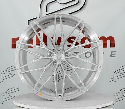 Jogo de Roda Ferrari SF90 Aço Escovado 5x114 - 21x9,5 e 22x12 Offset 43 e19  (Nv)