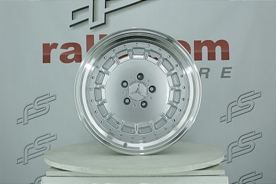 Jogo de Roda Mercedes Prata Borda Diamantado  5x112 - 17x8,5 Offset 20 (Nv)