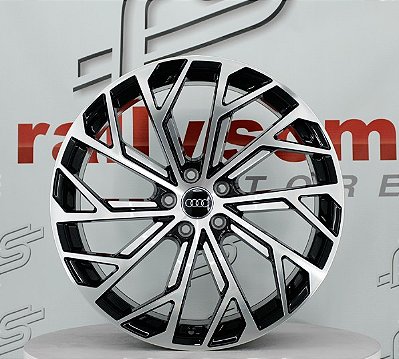Jogo de Roda Audi A8 Preto Brilhante Diamantado 5x112 - 20x9 Offset 30 (NV)