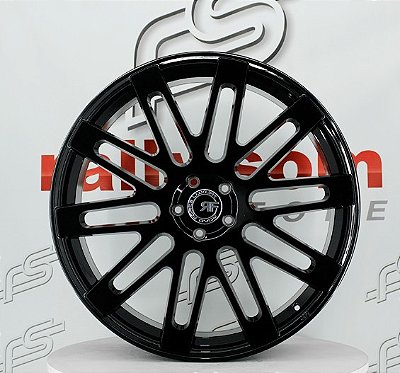 Jogo de Roda Rf  Wheels Force Luxury Preto Brilhante - 5x120 - 24x9 e 24x10 Offset 15  e 20 (Nv)