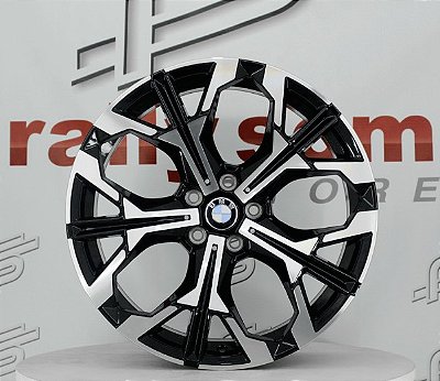 Jogo de Roda Bmw  320 Preto Diamantada 5x112- 19x8 e 19x8,5 Offset 27 e 40 (NV)