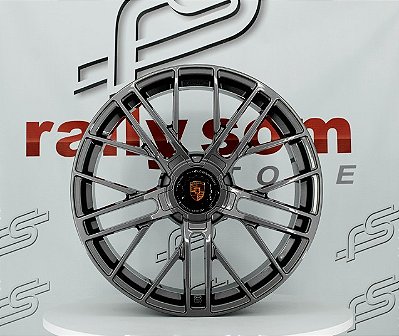 Jogo de Roda Porsche 911/992 Cinza Metalico 5x130 - 20x8,5 e 21x11,5 Offset 50 e 79  (NV)