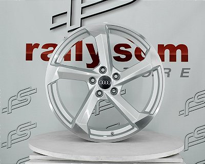 Jogo de Roda Audi Rs6  Prata Diamantado 5x112 - 21x9  Offset 25 (Nv)