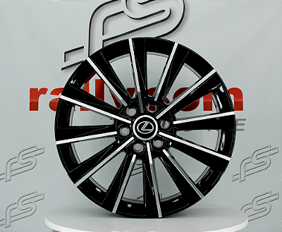 Jogo de Roda Lexus Preta Diamantada 6x139 - 22x8,5 Offset 56 (Nv)
