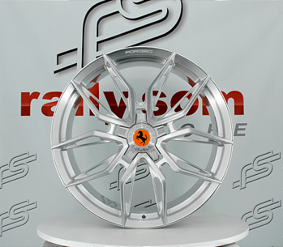 Jogo de Roda Ferrari 812Prata 5x114 - 21x10 e 22x12 Offset 35 e 50 (Nv)