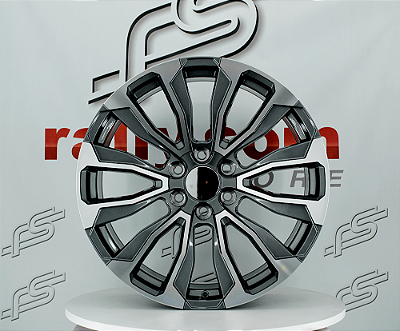 Jogo de Roda RAW Grafite Diamantada 6x139 - 22x9 Offset 24 (Nv)