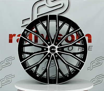 Jogo de Roda RAW Preta  Diamantada 6x139 - 22x9,5 Offset 15 (Nv)