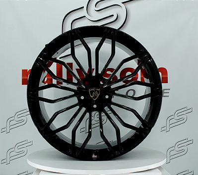 Jogo de Roda lamborghini Urus Forged Preto 5x130 - 23x10 e 23x11,5 Offset 20 e 14 (Nv)