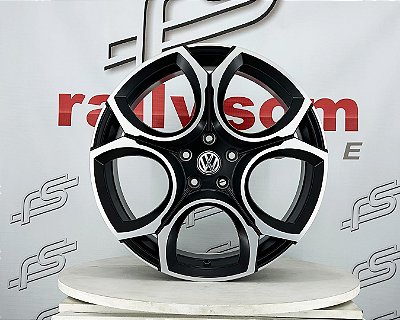 Jogo de Roda Vw Golf GTI Preto Diamantado 5x112 - 19x8 Offset 42 (Nv)