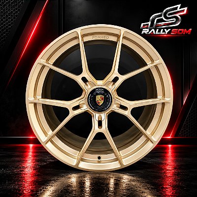 Jogo de Roda Porsche 718 GT4 Champagne 5x130 - 20x8,5 e 20x10 Offset 45 e 40 (Nv)