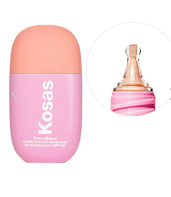 KOSAS DreamBeam Silicone-Free Mineral Sunscreen SPF 40 with Ceramides and Peptides
