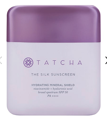 TATCHA The Silk Sunscreen Mineral Broad Spectrum SPF 50 PA++++ with Hyaluronic Acid and Niacinamide