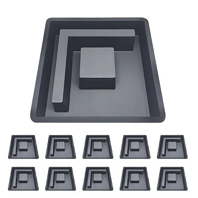 Kit com 10 Formas Para Cobogó Elemento Vazado Concreto Poente 30cm - Fp161