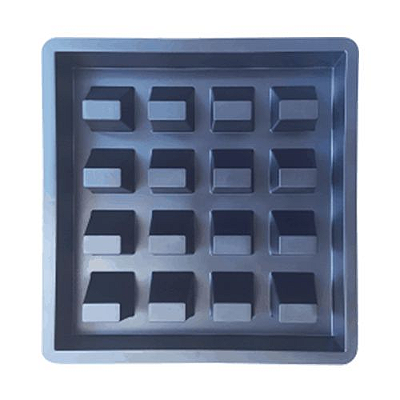 Kit 10 Formas Elemento Vazado 16 Furos Anti Chuva 39x39x07cm - FP145