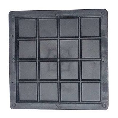 Kit 100 Formas Ladrilho Xadrez 16 Quadros 20x20x1,5cm - FP043