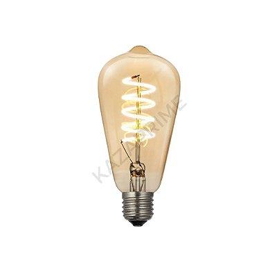 Lâmpada de Filamento LED ST64 Spiral 4W Bivolt