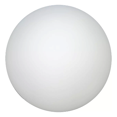 Vidro Globo Jabuticaba Bola 12cm Diâmetro Branco Fosco