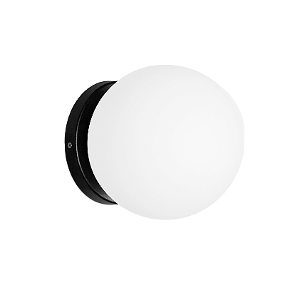 Arandela Slim Globo 14 Jabuticaba Preto Fosco Bivolt