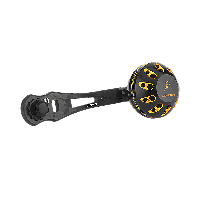 GOMEXUS CARB HANDLE BAITCAST REEL ALUMINUM KNOB CL-A38 - BLACK&GOLD - 7X4MM - 75MM DISCONT