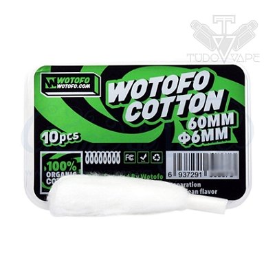 Algodão Wotofo Cotton 60mm Ø6mm 10und