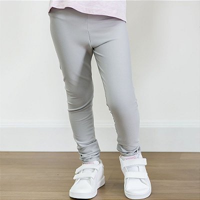 Calça Legging Infantil Cinza Claro