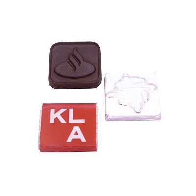 Tablete Chocolate Relevo + Invólucro Personalizado - 3,5 X 3,5 cm