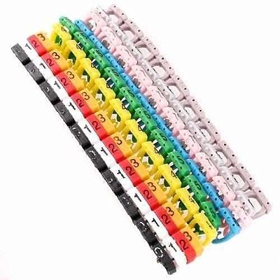 Anilha Marcador Cabo De Rede Números Pacote C/ 100 Pç