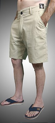 Bermuda Masculina Sarja Alfaiataria Areia SURF-X.