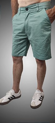 Bermuda Masculina Sarja Alfaiataria Verde Água SURF-X.