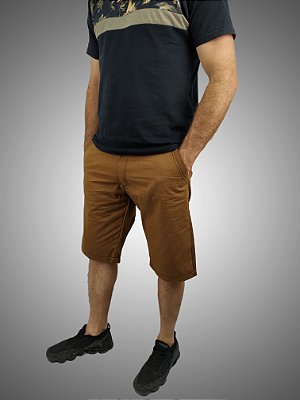 Bermuda Masculina Skinny Alfaiataria Edição Limitada Marrom SURF-X.
