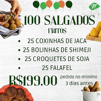 Cento de Salgados Veganos