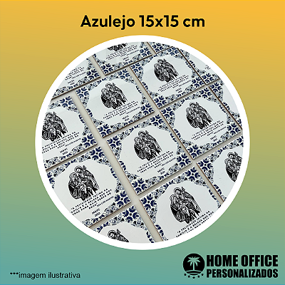 Azulejo Personalizado 15x15 cm com pedestal em MDF