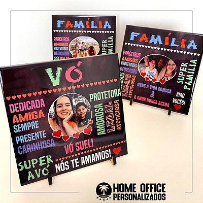 Azulejo Personalizado 15x15 cm com pedestal em MDF