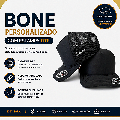 Boné estampado - valor a partir de 10 unidades
